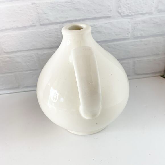 Vintage Lyon's Lair Hand Painted Bird Vase Jug Unique Pottery Handle - Picture 4 of 6